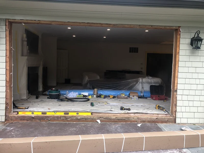 Preparing this opening for the Andersen A Series door